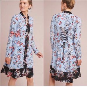 Anthropologie Maeve Leyster Shirtdress Blue